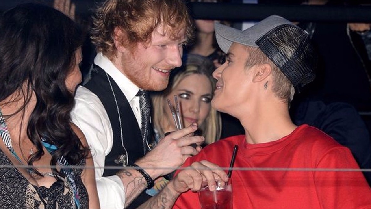 ¿Ed Sheeran golepó en la cara a Justin Bieber?