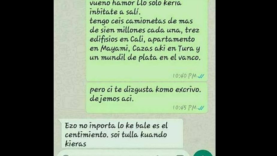 WhatsApp: Joven con mala ortografía quiso conquistar a una chica y al final esto pasó