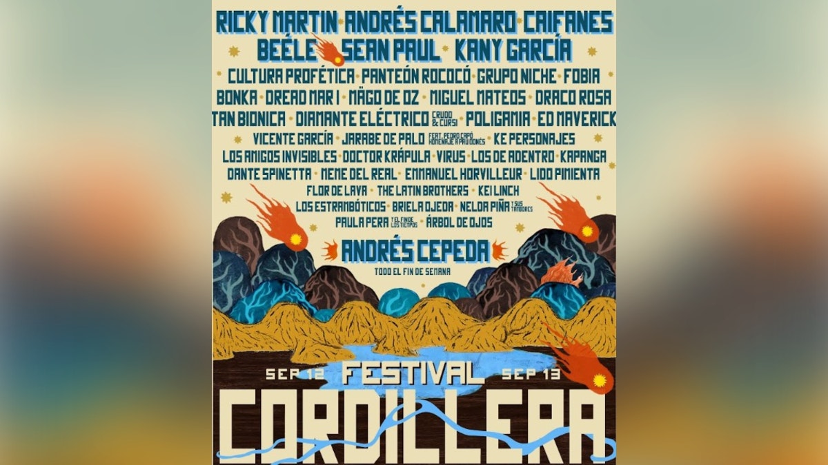 Festival Cordillera 2026 reunirá a Ricky Martin, Andrés Calamaro, Caifanes, Sean Paul, Beéle y más artistas