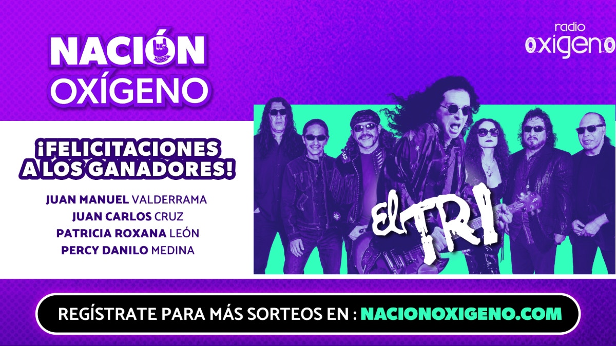 Los ganadores de las entradas dobles + Meet & Greet para el concierto de El Tri