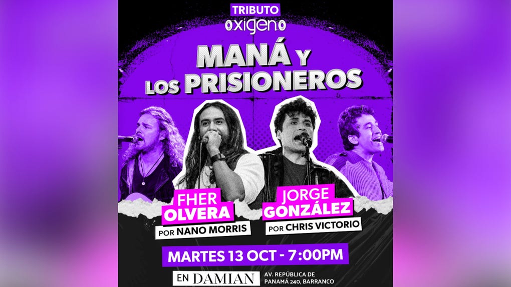 Tributo Oxígeno: Maná y Los Prisioneros se enfrentan en una noche de rock en español