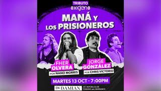 Tributo Oxígeno: Maná y Los Prisioneros se enfrentan en una noche de rock en español